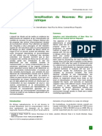 Adoption Et Intensification Du Nouveau Riz Pour L'afrique en Centrafrique