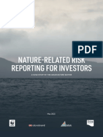 Nature Risk Pilot Reporting Framework - May 2022