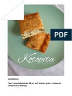 La Kotopita Du Pélion Ou Tourte Grecque de Poulet Aux Champignons, Poireaux Et F