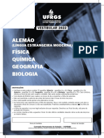 Ufrgs 2022 - 2o Dia - Alemão, Física, Química, Geografia, Biologia