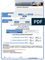 Formato de Elección Del Sistema Pensionario - Sucursal