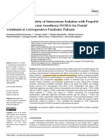 Effectiveness and Safety of Intravenous Sedation With Propofol in Non-Operating Room Anesthesia (NORA) For Dental Treatment in Uncooperative Paediatric Patients