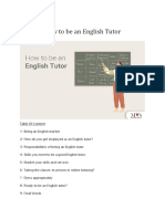 How To Be An English Tutor