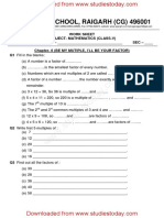 CBSE Class 4 Mathematics-Multiple and Factor