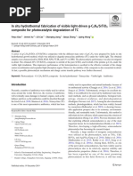 In Situ Hydrothermal Fabrication of Visible Light-Driven G-C N /srtio Composite For Photocatalytic Degradation of TC