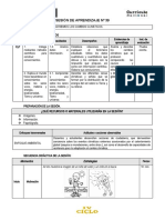 SESION DE APRENDIZAJE N°39 - CyT