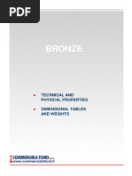 Bronze: Technical and Physical Properties Dimensional Tables and Weights