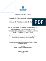 Universidad Del Azuay Facultad de Ciencias de La Administración Carrera de Administración de Empresas