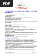 Toyota Hilux Reset Correa Distribucion y Filtro Comb