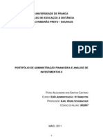 Portifólio de Administração Financeira e Análise de Investimentos II