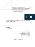 Gestion Del Primer Gobierno de Carlos Andres Perez