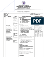 Department of Education: Weekly Learning Plan