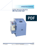 Los Angeles Abrasion Machine HM-70A & HM-70AF: Operating Manual