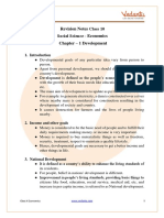 CBSE Class 10 Economics Chapter 1 Notes - Development