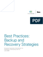 Best Practices: Backup and Recovery Strategies: White Paper