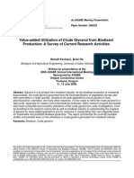 Value-Added Utilization of Crude Glycerol From Biodiesel