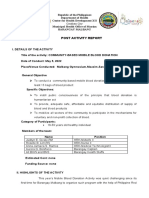 Post Activity Report On MBD