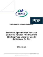 ETS12-01-02 - 12-24KV Limiting Fuse Link For Swicthgear