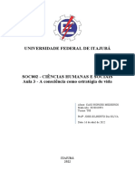 SOC002 - CIÊNCIAS HUMANAS E SOCIAIS - T08 - Aula 3 - A Consciência Como Estratégia de Vida