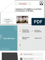 Effect of Dietary Inclusion of Cauliflower Leaf Meal On The Performance of Broilers