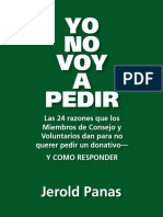 Libro Yo No Voy A Pedir, Jerol Panas