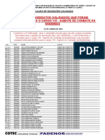 Lista Dos Candidatos Alterados para o Cargo 143 - Agente de Combate Às Endemias (Conforme 2 Retificação)