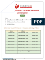 Integrated Prelims Cum Mains Test Series (IPM 2.0) 2023: 1. Previous Years' UPSC Papers + Discussion & Strategy Videos