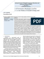 A Critical Analysis of Persuasive Strategies Used in Political Discourse: A Case Study of Donald Trump and Joe Biden