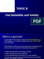 HMEF5053 Topic 8 Reliability Validity