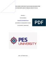 The Study of Indebtedness Among Young Adults and Factors Influencing Them and Their Effect On Their Mental Health, Financial Advice in The Usa