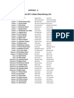 CK 2011 Urban Resurfacing List