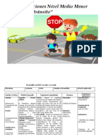 Planificación Medio Menor Señales Del Transito B.N.O