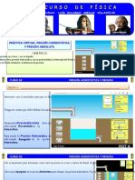 Práctica Virtual Presión Hidrostática y Presión Absoluta