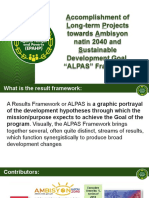 Accomplishment of Long-Term Projects Towards Ambisyon Natin 2040 and Sustainable Development Goal "ALPAS" Framework