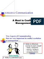 Effective Communication: A Must in Conflict Management