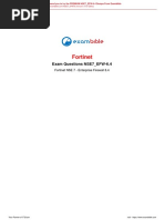 Fortinet: Exam Questions NSE7 - EFW-6.4