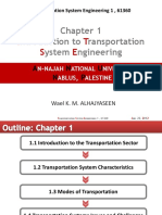 Chapter 1 Introduction To Transportation Systems Engineering