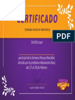 Certificado Semana Pascua Rentable