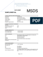 Sunflower Oil: Material Safety Data Sheet