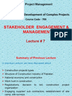 Stakeholder Engagement & Management: Management & Development of Complex Projects