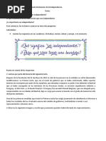 Secuencia Didáctica para Sexto Grado Declaración de La Independencia