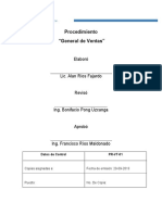 Procedimiento General de Ventas