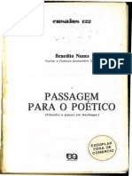 (Ensaios 122) Benedito Nunes - Passagem para o Poético - Filosofia e Poesia em Heidegger-Editora Ática (1986)