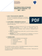 MAT - 1207 F: Plan de Trabajo para Actividades No Presenciales Semestre 1 / 2022