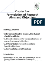 Notes On Research Objectives