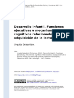 Urquijo Sebastián (2006) - Desarrollo Infantil. Funciones Ejecutivas y Mecanismos Cognitivos Relacionados A La Adquisición de La Lectura