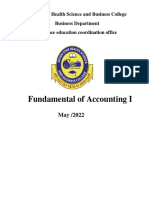 Fundamental of Accounting I