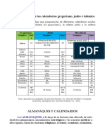 Comparación Entre Los Calendarios Gregoriano