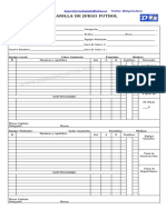 Planilla de Juego Futbol 4 PDF Free