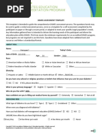 DSMES Assessment Template (Chart 7)